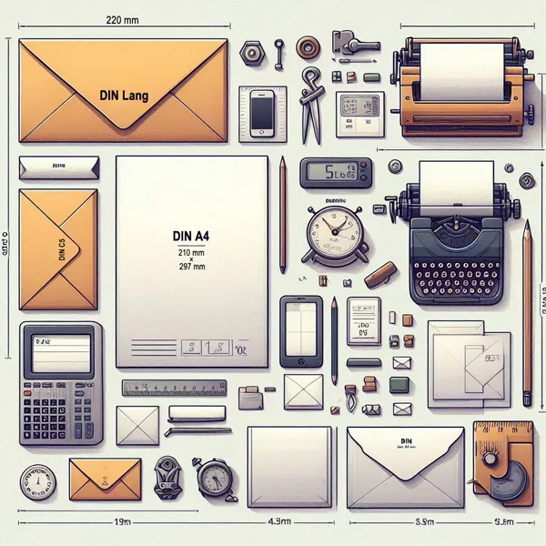 DIN A, B und C Formate und Größen (Illustration)