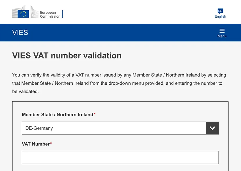 VIES: deutsche USt Id prüfen