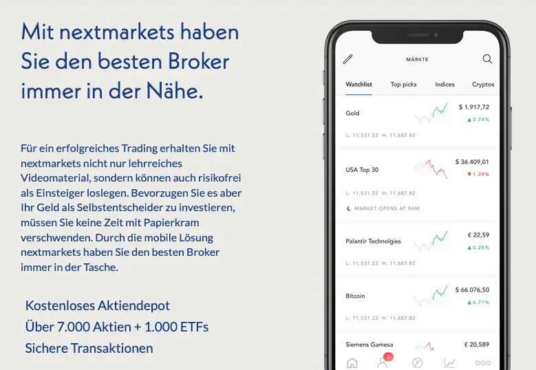 HubSpot Landingpages für nextmarkets AG