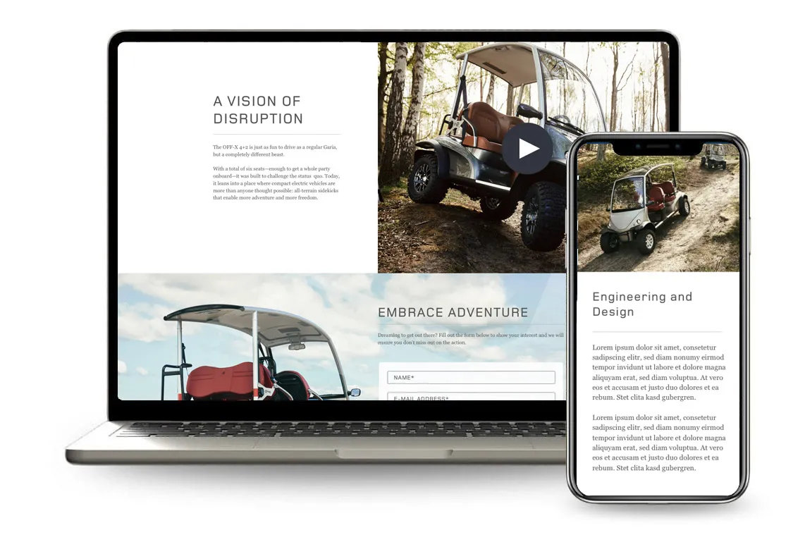 Webdesign mit Unbounce